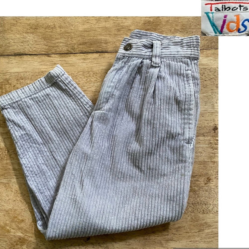 Vintage‎ Talbots Kids Boy’s Sz 4 Light Gray Corduroy Pants